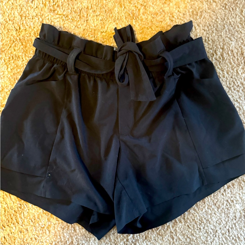 Athleta featherweight stretch paper bag shorts.
